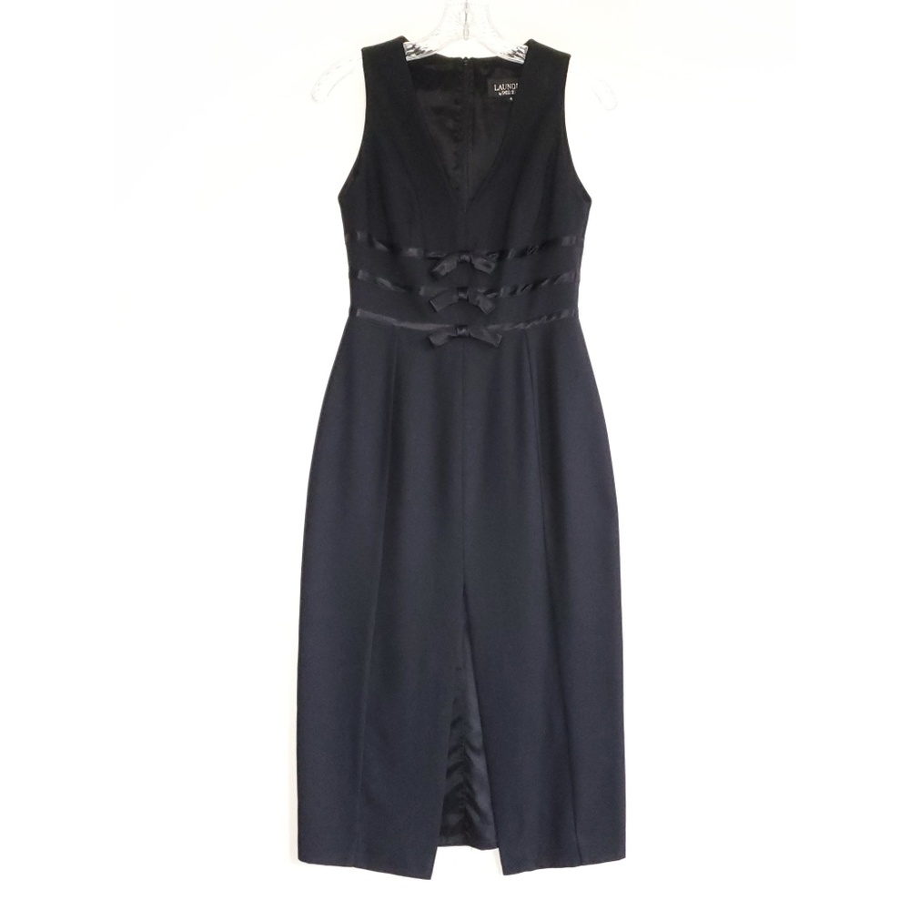 Laundry by Shelli Segal Formal V Neck Bow Dress 4